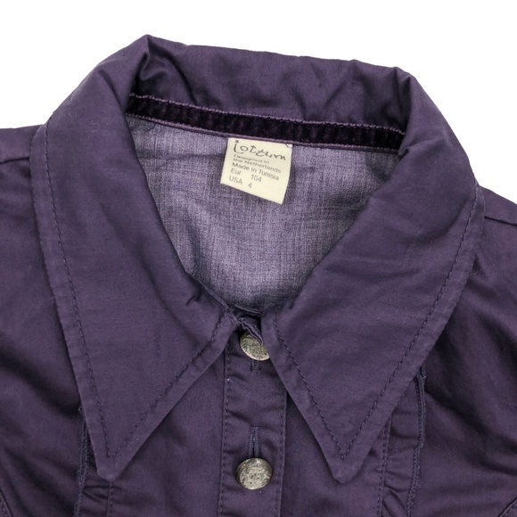 Jottum Bell Sleeve Designer Dress Purple Girls 4T - Picture 3 of 8